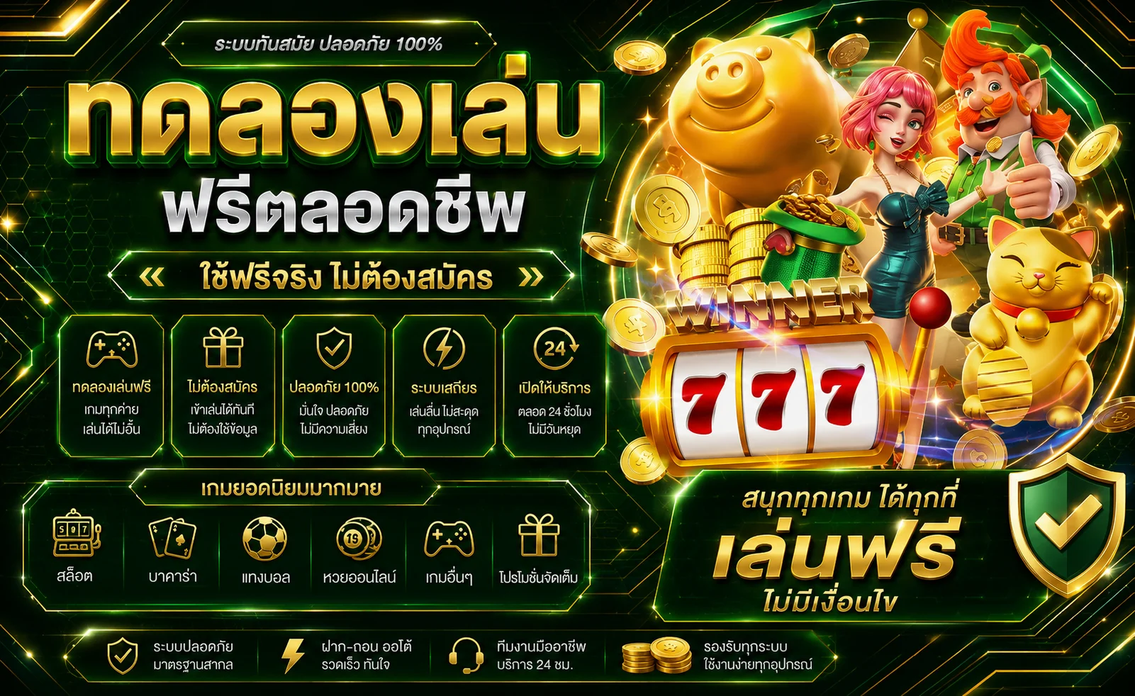 ทดลองเล่นสล็อตฟรี LUBACLUB ไม่ต้องสมัคร ไม่เสียเงิน
